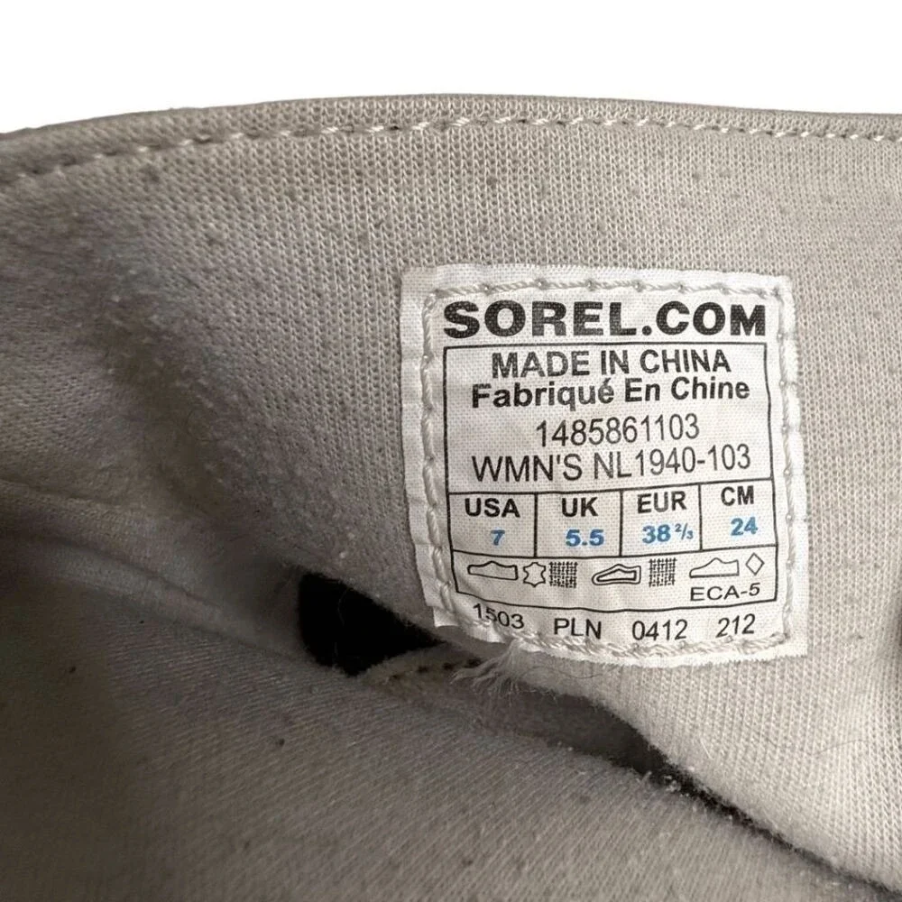 Sorel Campus Boot Quarry‎ Grey Red Suede Lace Up Ankle Boots NL1940-103 Womens 7